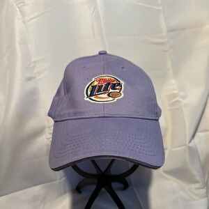Vintage Miller Lite Purple Adjustable Strapback Baseball Cap Hat, Super Clean